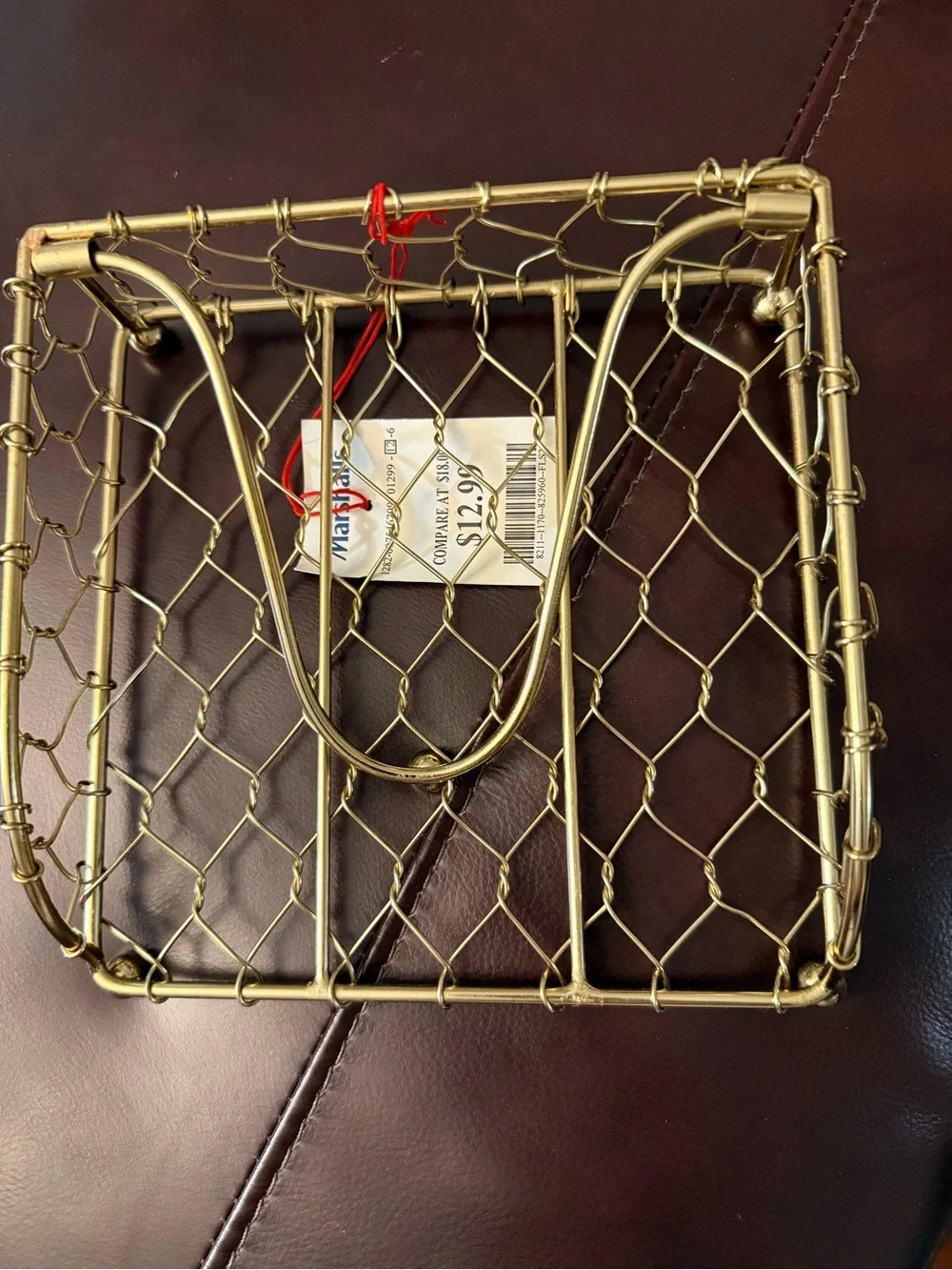 Marshalls Gold Wire Mesh Napkin Holder